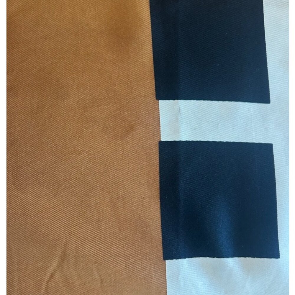 Vintage Norell Silk Scarf 33" x 34" Hand Rolled Edges - Picture 11 of 16